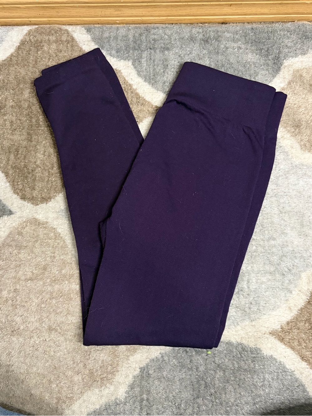 Conceited Dark Purple Lined Leggings